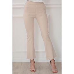 Spodnie dzwony dzianinowe beż Ottise