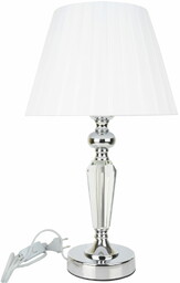 Lampka srebrna kryształ glamour lampa nocna 44cm MSK84