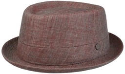 Kapelusz Lniany Classic Pork Pie by Lierys, czerwony,