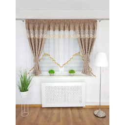 Firana Gotowa Komplet Z Zasłonkami Na Jednej Taśmie