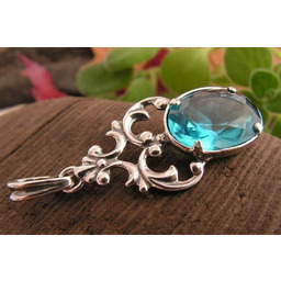 NEMI - srebrny wisiorek z akwamarynem