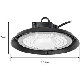 Reflektor do hali LED PRIOS Maikel, czarny, IP65,