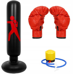 Worek Bokserski Dla Dzieci Stojący Dmuchany Treningowy Rękawice