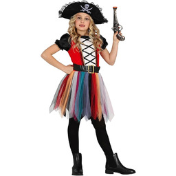 FIESTAS GUIRCA Kolorowy kostium pirackiej dziewczynki - strój