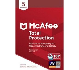 McAfee Total Protection 5PC USŁUGA CYKLICZNA Oprogramowanie