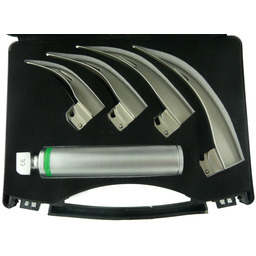 AZWAN Laryngoskop światłowodowy MacIntosh LED, 4 łyżki 1-4