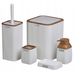 Zestaw Łazienkowy 5 Elementów Komplet Do Wc Łazienki