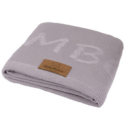 Babymatex Kocyk bambusowy 80x100 Thai szary dziany dzianinowy