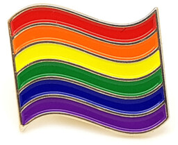 Przypinka, pin flaga LGBT tęcza
