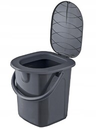 DUŻA TOALETA TURYSTYCZNA PRZENOŚNA 22L WIADRO WC KIBEL