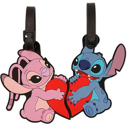 Disney Lilo and Stitch Etykiety bagażowe (niebieskie, różowo-czerwone)
