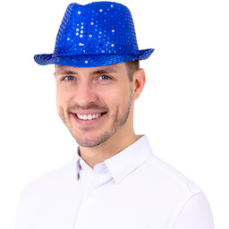 Kapelusz z cekinami granatowy - 1 szt.