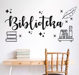 Naklejka na ścianę: Biblioteka