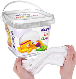 Zestaw lekkiej powietrznej ciastoliny bialy 910ml - Okto