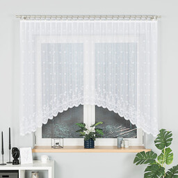 Markizeta Firana żakardowa gotowa 300x140 001 biała Karolina