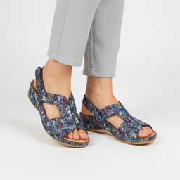 Pollonus Wielokolorowe Sandały Skórzane Buty