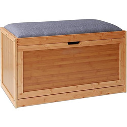 Relaxdays Szafka na buty, tapicerowana, miejsce do przechowywania,