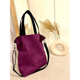 Pakamera Torba hobo XXL - fiolet, czerń