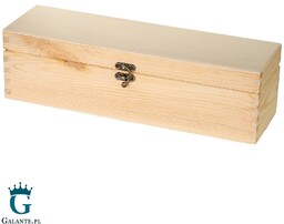 Kuferek drewniany naturalny 37x11x11 cm z możliwością graweru