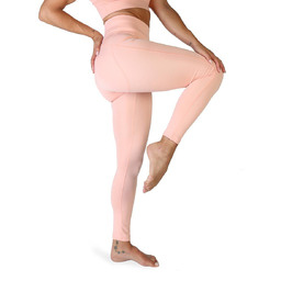 Leggings marki Bodyboo model BB24004. Kolor Różowy, Odzież