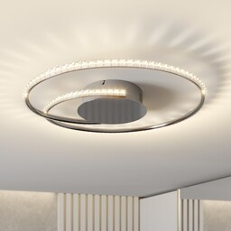 Lampa Sufitowa Lindby, Joline, metaliczny, salon, metal, nowoczesny