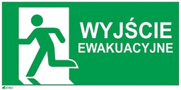 Z-E001-5 - Znak ewakuacyjny Wyjście ewakuacyjne (łączone) prawe