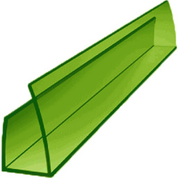 U-profil zamykający 1050mm zielony 6mm