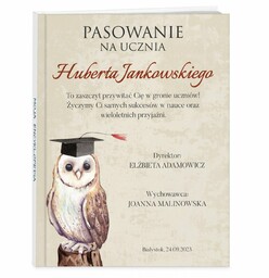 Encyklopedia z nadrukiem dla chłopca na pasowanie