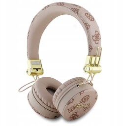 Słuchawki nauszne Bluetooth Guess Enc Peony Script Brązowe