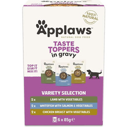 Applaws Taste Topper Karma dla Psów, Kurczak/Jagnięcina/Biała Ryba,