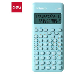 Kalkulator naukowy Deli ED240SR-BL, LonGreen, niebieski - opakowanie