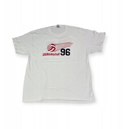 Koszulka t-shirt męski biały USA Volleyball 96 XL
