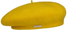 Beret Baskijski Damski by Seeberger, żółty, One Size