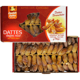 Deglet Nour Daktyle Algierskie na Gałązce 1kg Ouadah