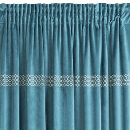 EUROFIRANY Zasłona Jovita 140 x 270 cm Ciemnoturkusowy