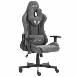 Gamingowy Fotel Infini Luxor Dark Gray, Tkanina, Regulacja