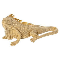 EUROFIRANY Figurka dekoracyjna Eldo Iguana Złoty