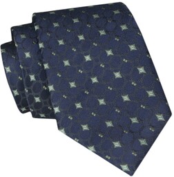 Krawat Angelo di Monti - Granatowy, Wzór Geometryczny