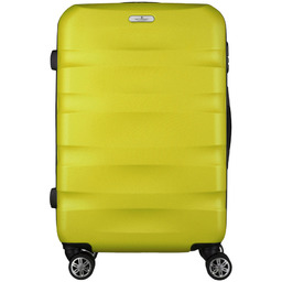 Średnia walizka z tworzywa ABS+ w żółtym kolorze