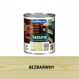 LUXDECOR LAZURA DO DREWNA 4,5L BEZBARWNA