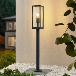 Zewnętrzna Lampa Lindby, Giavanna, ściemnialny, czarny, szkło, nowoczesny