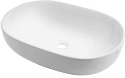 INVENA Umywalka nablatowa KORFU owalna biała CE-34-001-C