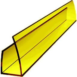 U-profil zamykający 2100mm żółty 4mm