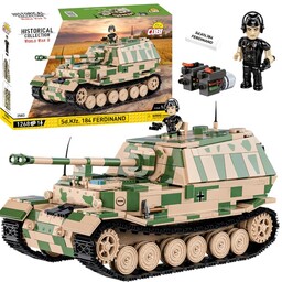 Klocki Cobi, Czołg Sd.Kfz.184 Ferdinand Wojskowy 1 Figurka,