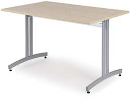 Stół do stołówki SANNA, 1200x800x720 mm, srebrny/brzoza