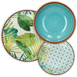 Tognana Jungle Serwis Stołowy, Porcelana, Wielokolorowy, 18 Części