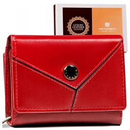 Średni portfel damski ze skóry naturalnej