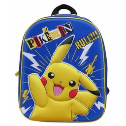 Plecak Przedszkolny 3D Pokemon Pikachu Rule