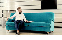Sofa trzyosobowa turkusowa Don Fox Club Glam Velvet