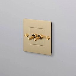 Włącznik podwójny 1G Cross Złoty bez logotypu Standard
